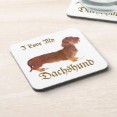 Dachshund Liefde Drankjes Onderzetter (Linkerzijde)