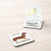 Dachshund Liefde Drankjes Onderzetter (Rechterzijde)