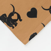 Dachshund Liefde Fleece Hondendeken Deken (Hoek)