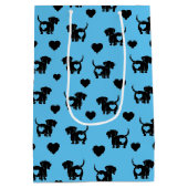 Dachshund Liefde Gift Zak Medium Cadeauzakje (Achterkant)