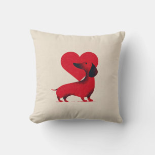 Dachshund Liefde – Hartelijk Hondendesign Kussen