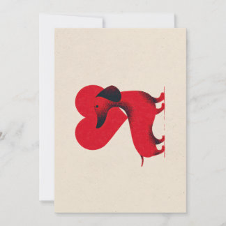 Dachshund Liefde – Hartontwerp Mooie Hond Feestdagenkaart