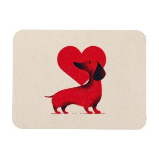 Dachshund Liefde – Hartontwerp Mooie Hond Magneet
