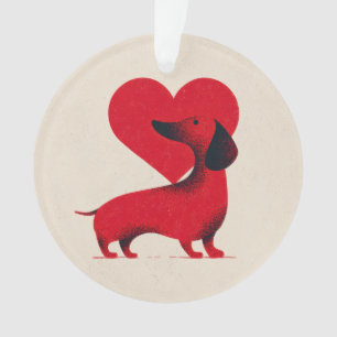 Dachshund Liefde – Hartontwerp Mooie Hond Ornament