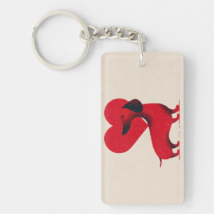 Dachshund Liefde – Hartontwerp Mooie Hond Sleutelhanger