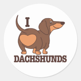 Dachshund Liefde Hond Sticker