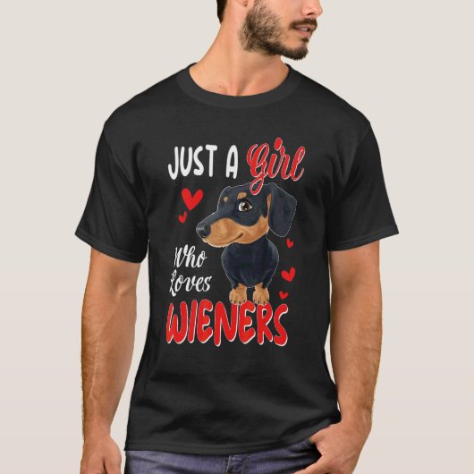 Dachshund Liefde Honden T-shirt (Voorkant)