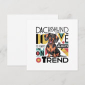 Dachshund-liefde is altijd in de mode kaart (Voorkant / Achterkant)