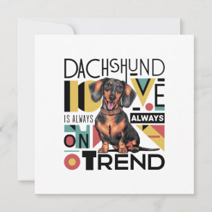 Dachshund-liefde is altijd in de mode kaart
