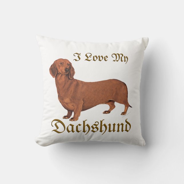Dachshund Liefde Kussen (Voorkant)
