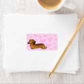Dachshund Liefde (langharig) Etiket (Insitu)