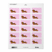 Dachshund Liefde (langharig) Etiket (Full Sheet)