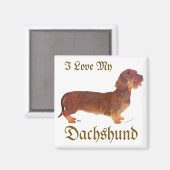 Dachshund Liefde Magneet (Voorkant / Achterkant)