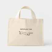 Dachshund = Liefde Mini Tote Bag (Voorkant)