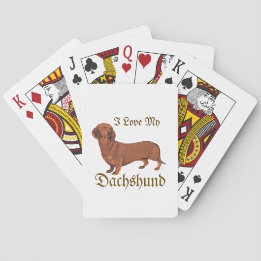 Dachshund Liefde Pokerkaarten (Achterkant)