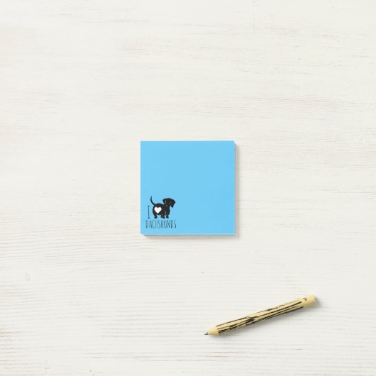 Dachshund Liefde Post-it® Notes (Op bureau)