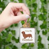 Dachshund Liefde Sleutelhanger (Hand)