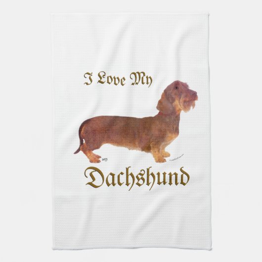 Dachshund Liefde Theedoek (Verticaal)