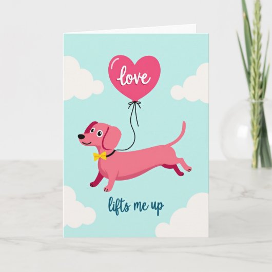 Dachshund Liefde Tilt Je Op Kaart (Voorkant)