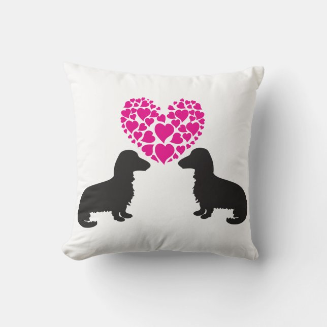 Dachshund Liefdekussen Kussen (Voorkant)
