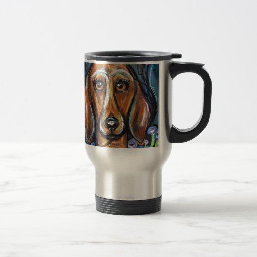 Dachshund-liefdesharten Reisbeker (Rechts)