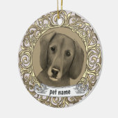Dachshund Liefdevolle Herinnering Sieraad Keramisch Ornament (Links)