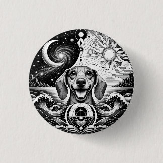 Dachshund Liefhebber Patches. Mooie Hond Patch/Spe Ronde Button 3,2 Cm