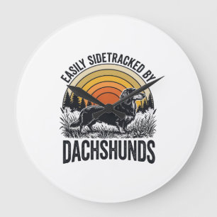 Dachshund Liefhebber Shirt Gemakkelijk Afgeleid Re Grote Klok