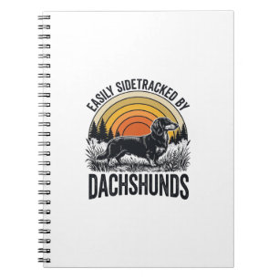Dachshund Liefhebber Shirt Gemakkelijk Afgeleid Re Notitieboek