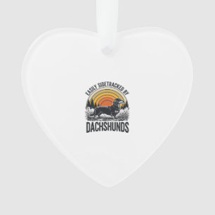 Dachshund Liefhebber Shirt Gemakkelijk Afgeleid Re Ornament