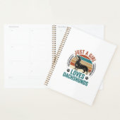 Dachshund Liefhebber Shirt Vintage Sunset Hond Gra Planner (Display)
