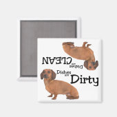 Dachshund liefhebbers Vaatwasser magneet (Voorkant / Achterkant)