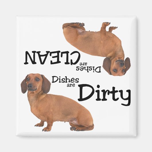 Dachshund liefhebbers Vaatwasser magneet (Voorkant)
