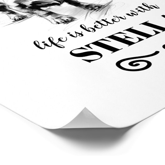 Dachshund Life is beter met Custom Dog Name Poster (Hoek)