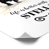 Dachshund Life is beter met Custom Dog Name Poster (Hoek)