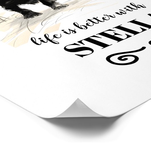 Dachshund Life is beter met Custom Dog Name Poster (Hoek)