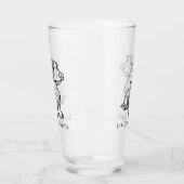 Dachshund Lijn Kunst - Low Rider Levensstijl Glas (Links)