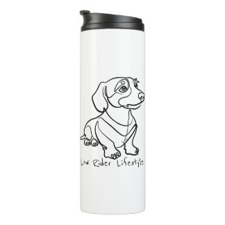 Dachshund Lijn Kunst - Low Rider Levensstijl Thermosbeker