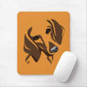 Dachshund Line Portrait Muismat (Met muis)