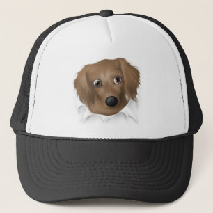 Dachshund (Long Hair) Busting Out Trucker Pet