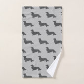 Dachshund Long Hair Grey Bathroom Décor Towel Set Bad Handdoek (Handdoek)