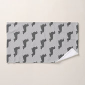 Dachshund Long Hair Grey Bathroom Décor Towel Set Bad Handdoek (Handdoek)