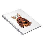 Dachshund Long Hair Reindekermis Lights Notitieboek (Rechterzijde)