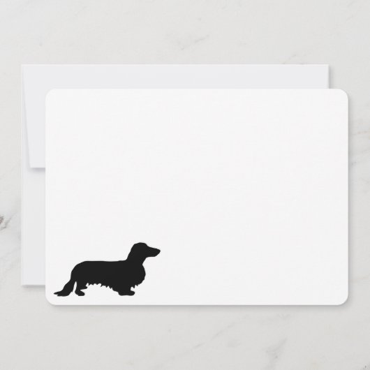 Dachshund Long Hair - Silhouette 1 (Achterkant)