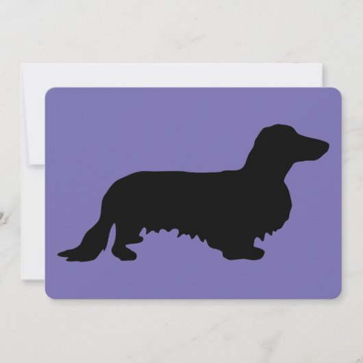 Dachshund Long Hair - Silhouette 1 (Voorkant)
