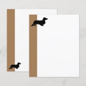 Dachshund Long Hair - Silhouette 1 (Voorkant / Achterkant)