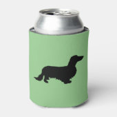 Dachshund Long Hair - Silhouette 1 Blikjeskoeler (Blikje Voorkant)