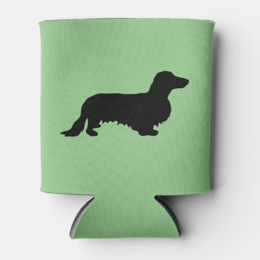 Dachshund Long Hair - Silhouette 1 Blikjeskoeler (Voorkant)