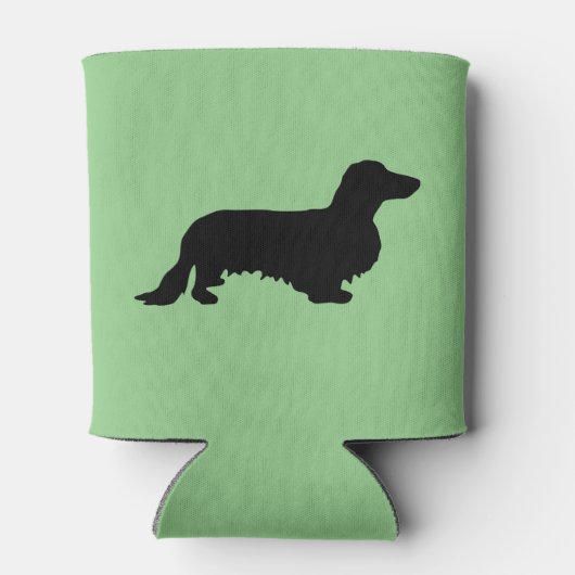 Dachshund Long Hair - Silhouette 1 Blikjeskoeler (Achterkant)