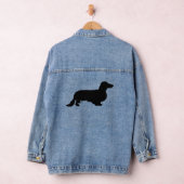 Dachshund Long Hair - Silhouette 1 Denim Jacket (Hangar)